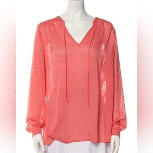 PENDLETON V-NECK LONG SLEEVE BLOUSE M